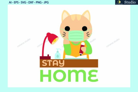 Cat Animals School Mask Quotes SVG: Graphics and Icons