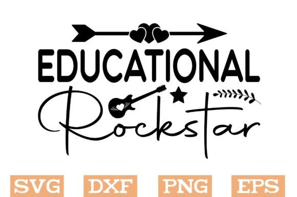 Educational Rockstar Svg: Teacher Graphics for Crafts