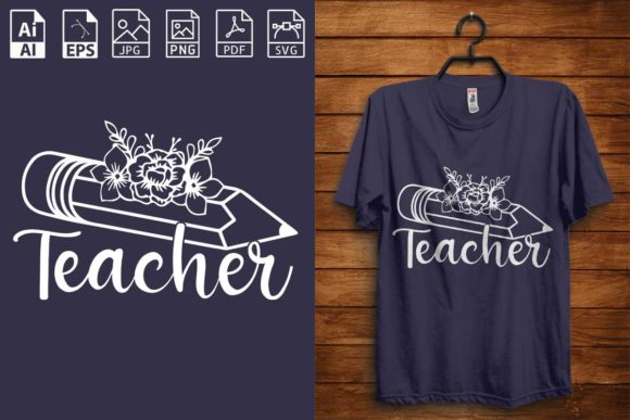 New Best Teacher T-shirt Design: Graphics & T-Shirt Designs