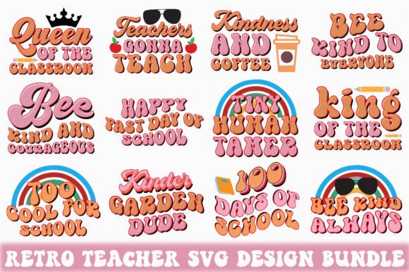 Retro Teacher SVG: Graphics for Crafts