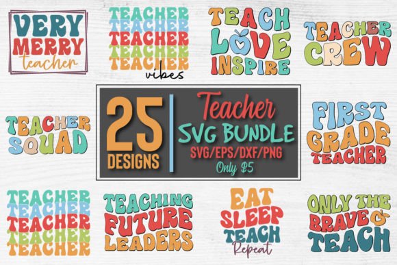 Reviewing Retro Teacher SVG Bundle Vol 1