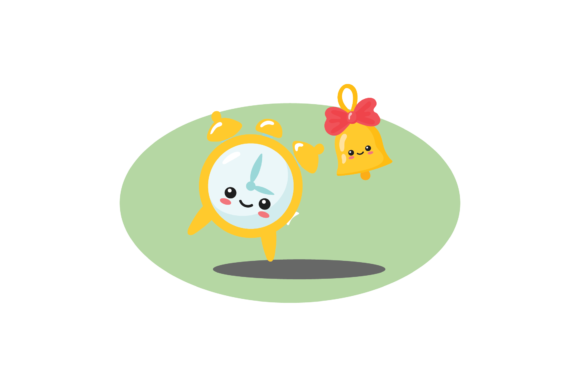 Reviewing the School Kawaii Bell and Clock SVG for Embroidery