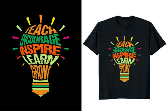 Teach Inspire Grow: T-Shirt Designs & Graphics