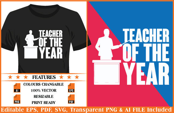 Teacher Day T-Shirt Teacher of the Year Graphics
